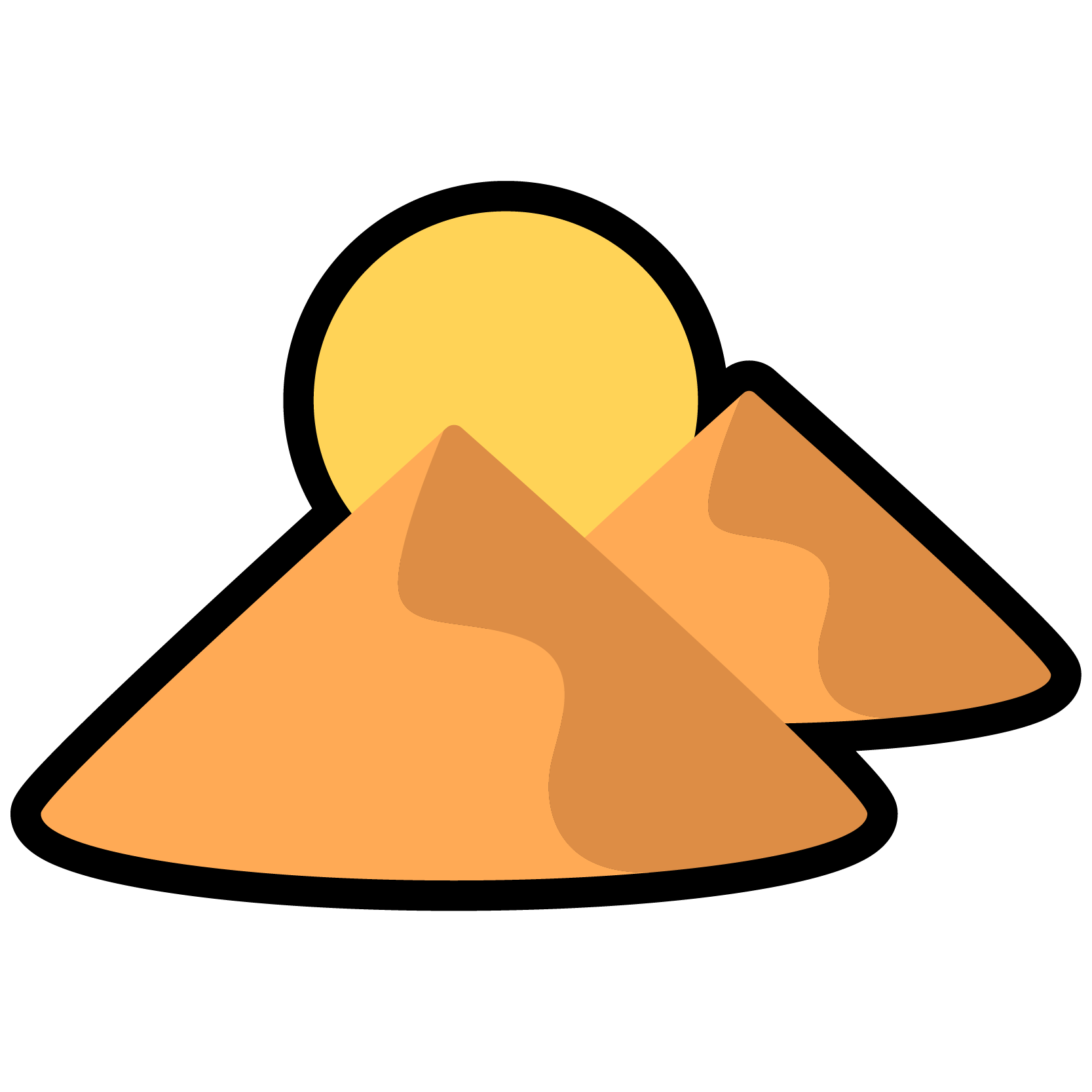 Sand dunes icon
